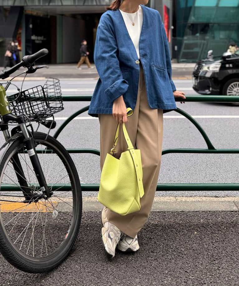 NOLLEY'S sophi「アシメワンハンドルバッグmade in Italy」|ショルダー・メッセンジャー|イエロー