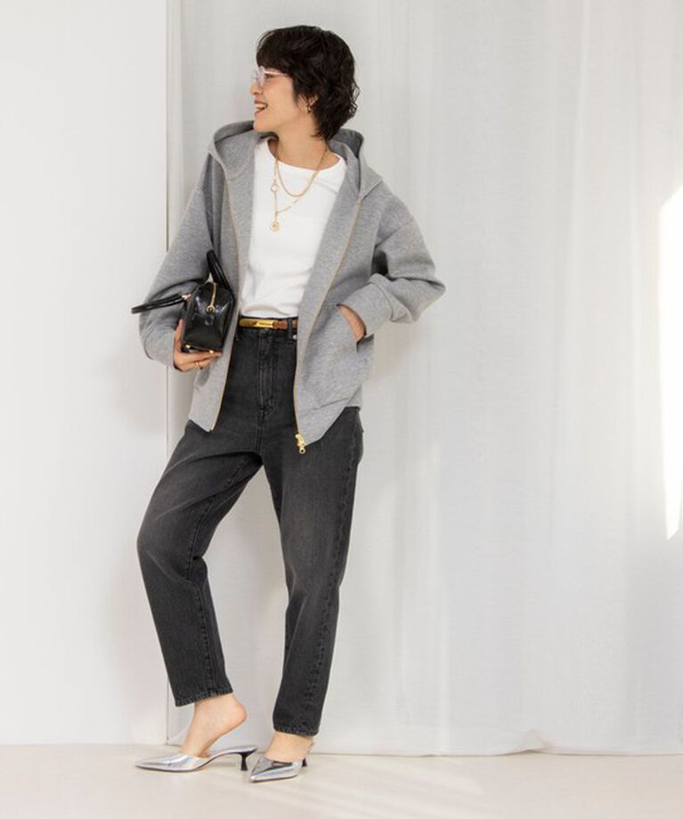 Rie Miller「ウォッシャブルOversized ZIPフーディー」|パーカー|