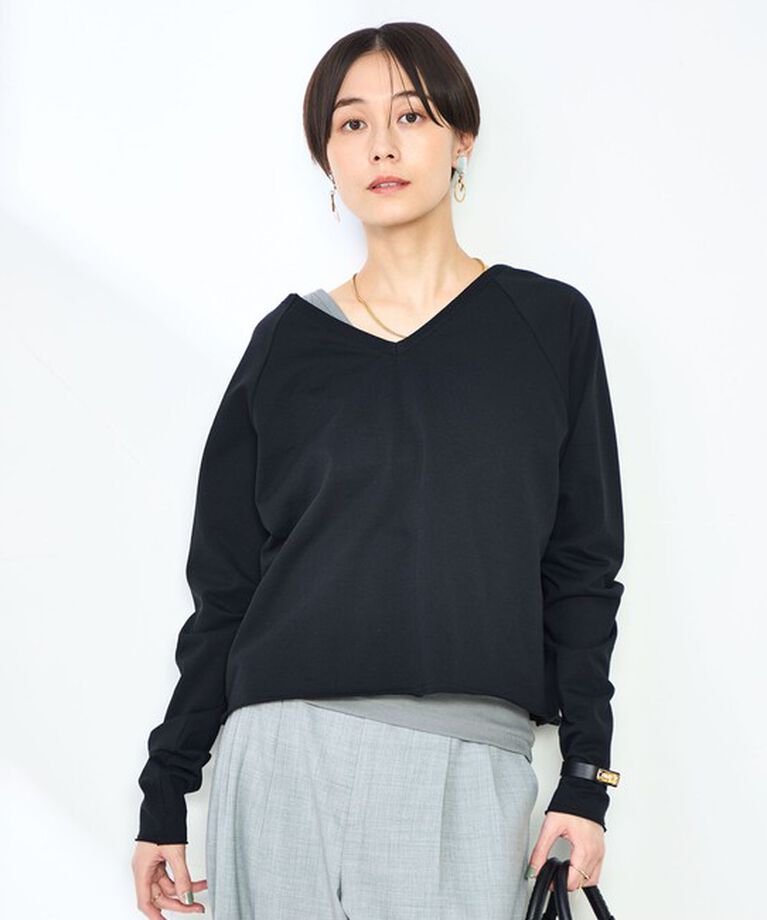 NOLLEY'S「タンク付きレイヤードプルオーバー」|Tシャツ・カットソー|ブラック