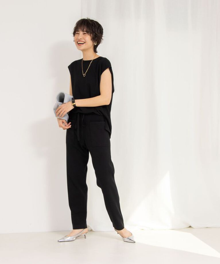 Rie Miller「《セットアップ対応》《手洗い可能》細見えニットオールインワン」|オールインワン|