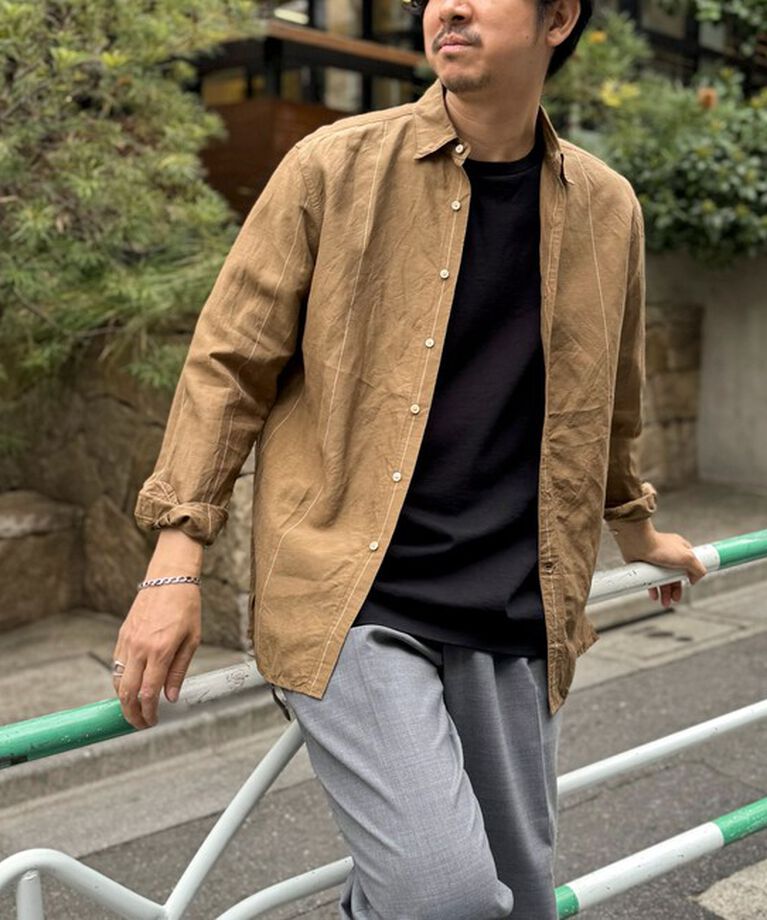 NOLLEY'S goodman「キュプラリネン レギュラーカラーシャツ 25SS」|シャツ・ブラウス|