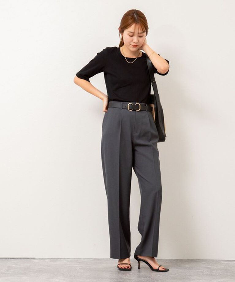 NOLLEY'S「【PR林☆別注カラーあり】ウォッシャブルツイルストレッチ愛されワイドパンツ」|その他|
