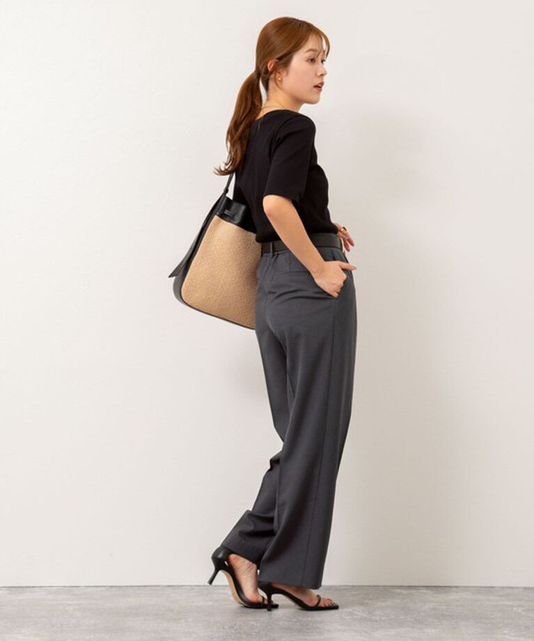 NOLLEY'S「【PR林☆別注カラーあり】ウォッシャブルツイルストレッチ愛されワイドパンツ」|その他|