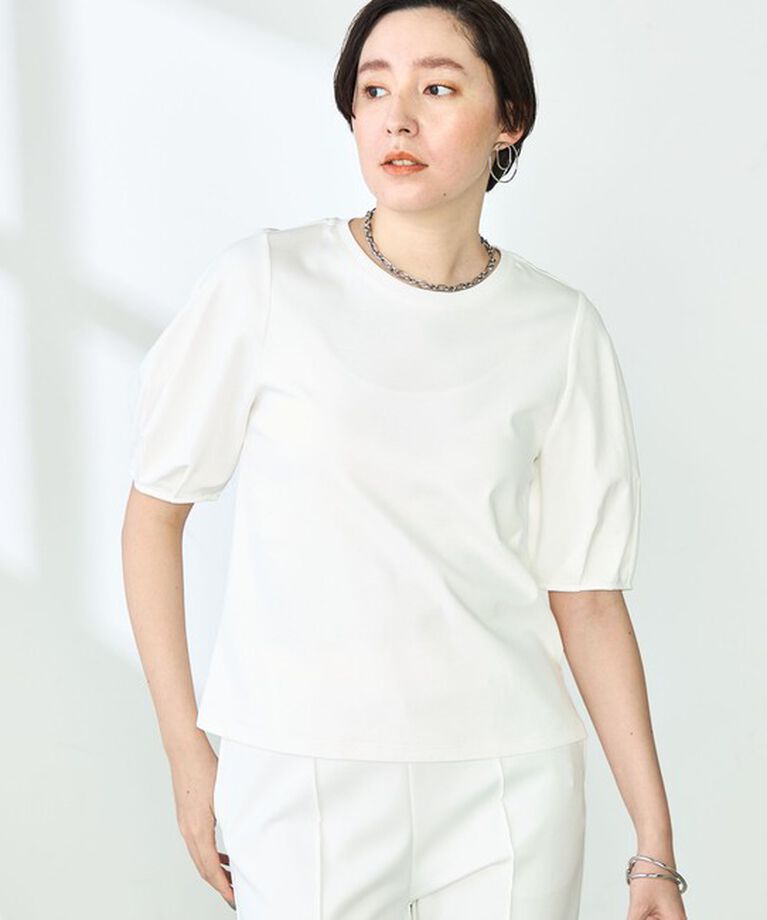 NOLLEY'S「高機能 LA＋スムース5分袖プルオーバーカットソー」|Tシャツ・カットソー|