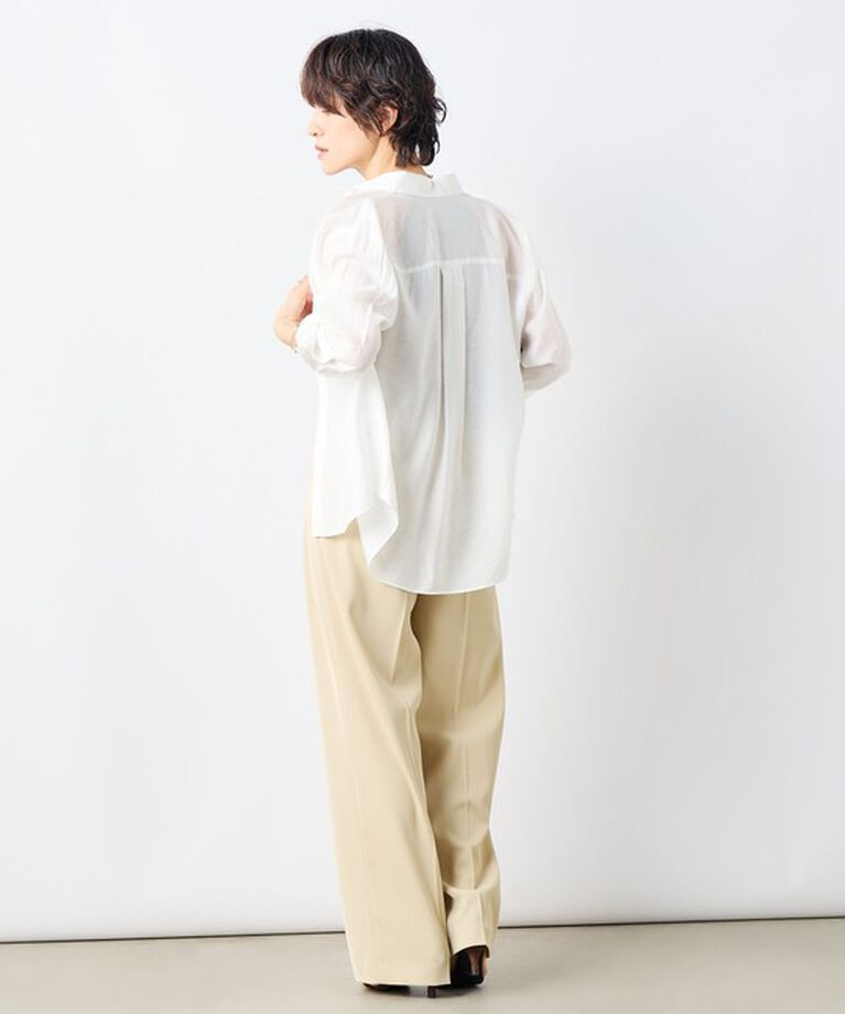 NOLLEY'S sophi「《セットアップ対応》シアーローン２WAYシャツ」|シャツ・ブラウス|