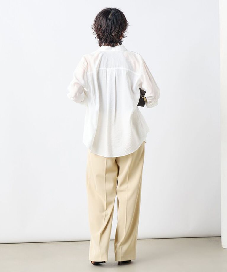 NOLLEY'S sophi「《セットアップ対応》シアーローン２WAYシャツ」|シャツ・ブラウス|
