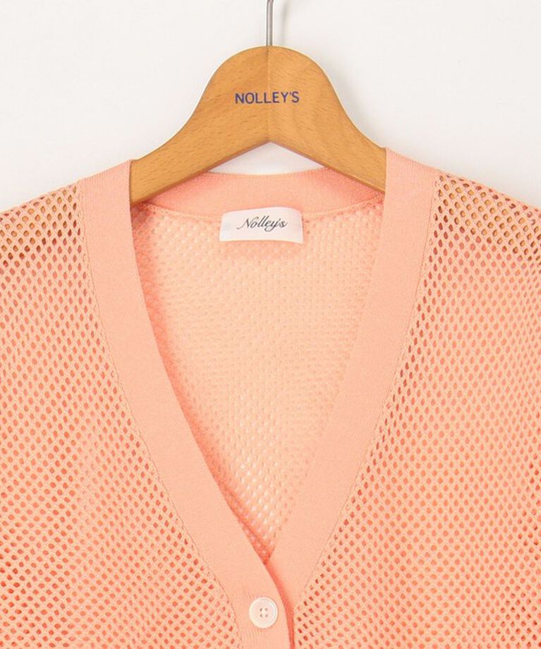 NOLLEY'S「《手洗い可能》メッシュ長袖Vネックカーディガン」|カーディガン|