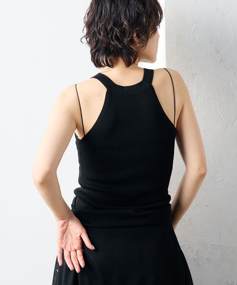 NOLLEY'S sophi「《アンサンブル対応》《手洗い可能》イタリー糸ホルターネックタンクトップ」|タンクトップ|