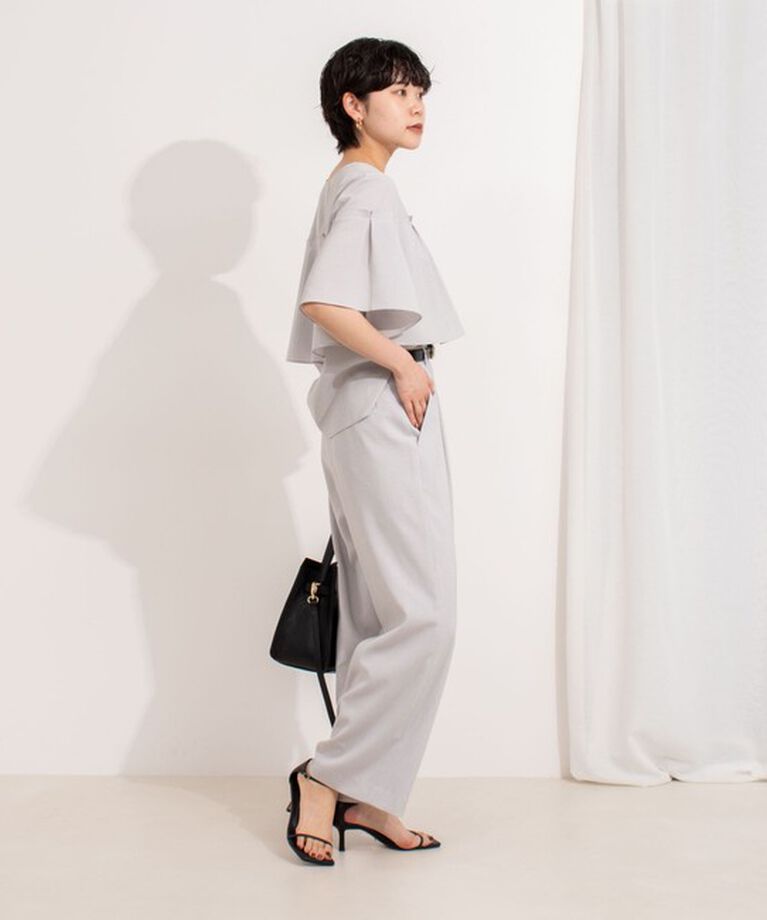 NOLLEY'S「《セットアップ対応》麻調フレアスリーブブラウス」|シャツ・ブラウス|
