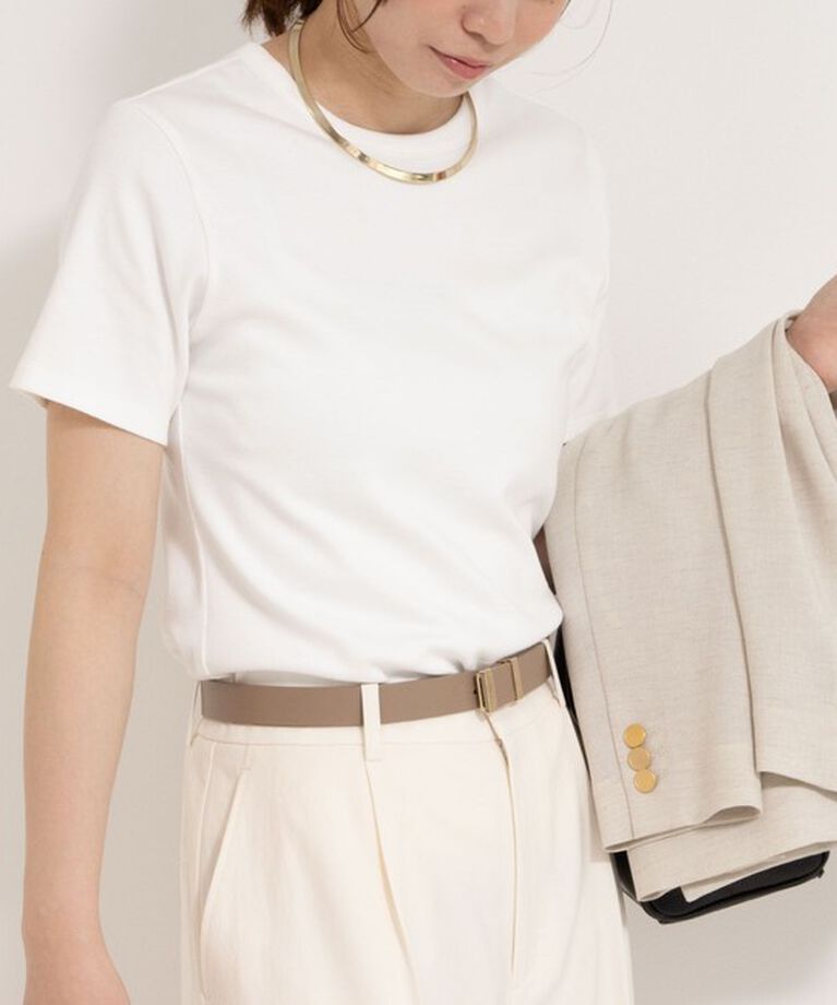 NOLLEY'S「◇【WEB限定】コンパクトベアテレコクルーネック半袖Tシャツ」|シャツ・ブラウス|