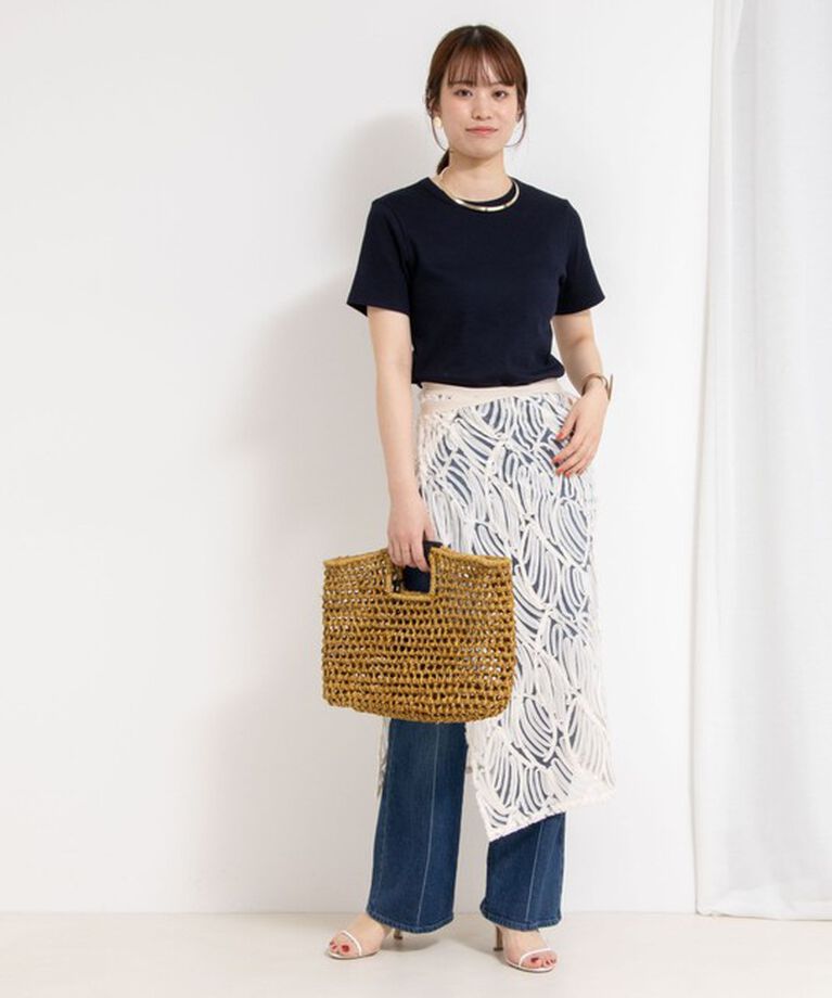 NOLLEY'S「◇【WEB限定】コンパクトベアテレコクルーネック半袖Tシャツ」|シャツ・ブラウス|