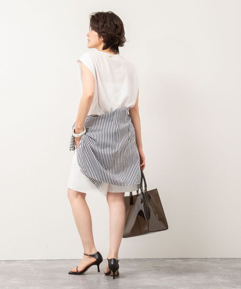 NOLLEY'S「【松葉☆別注アイテム】《セットアップ対応》エアリージョーゼットノースリーブブラウス」|シャツ・ブラウス|
