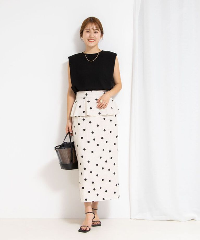 NOLLEY'S「【松葉☆別注アイテム】《セットアップ対応》エアリージョーゼットノースリーブブラウス」|シャツ・ブラウス|