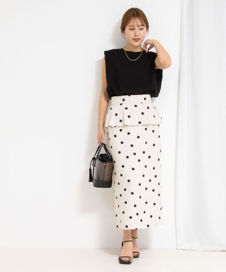NOLLEY'S「【松葉☆別注アイテム】《セットアップ対応》エアリージョーゼットノースリーブブラウス」|シャツ・ブラウス|