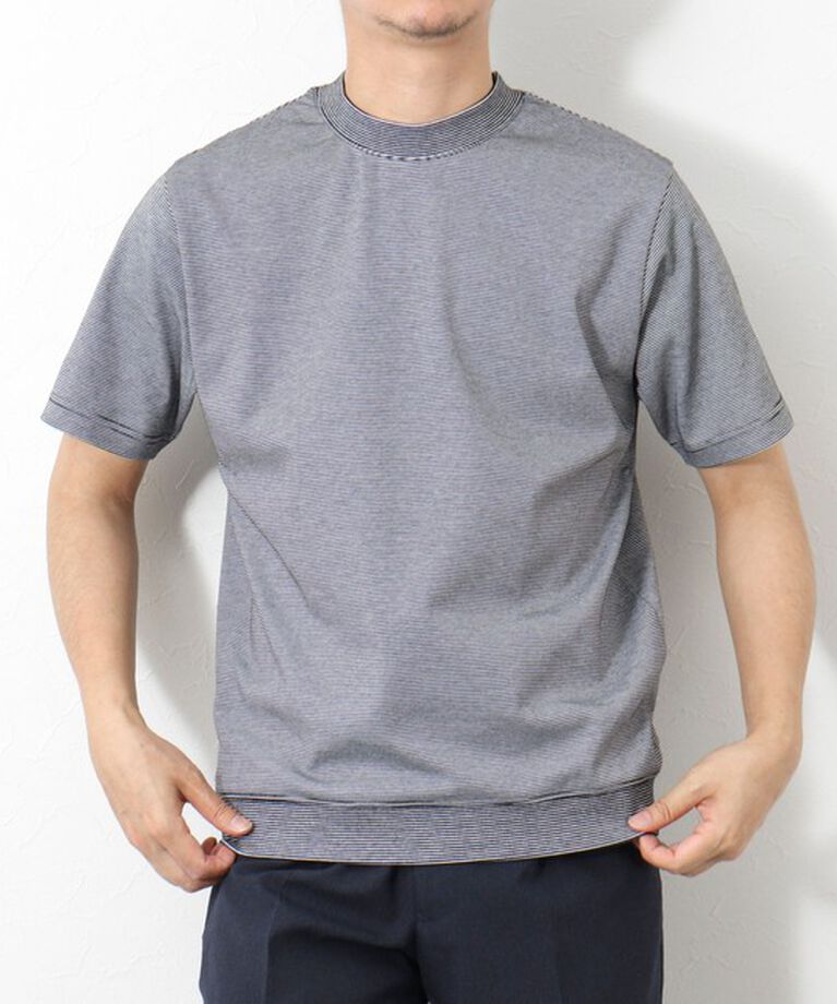 NOLLEY'S goodman「《ビジカジ対応》セミシルケットスムース ボーダードレスTシャツ 25SS」|Tシャツ・カットソー|