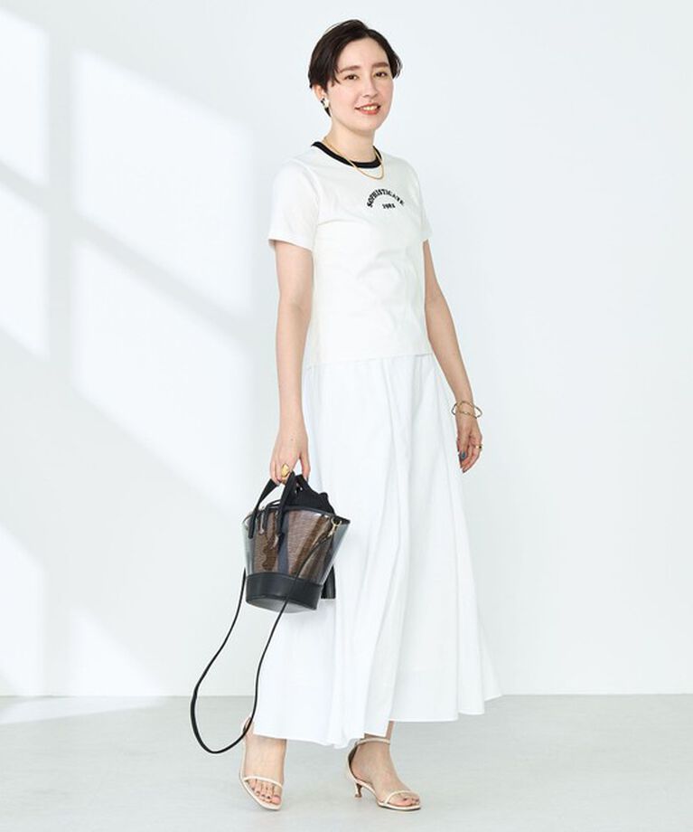 NOLLEY'S sophi「シルケット天竺衿配色ロゴTシャツ」|Tシャツ・カットソー|