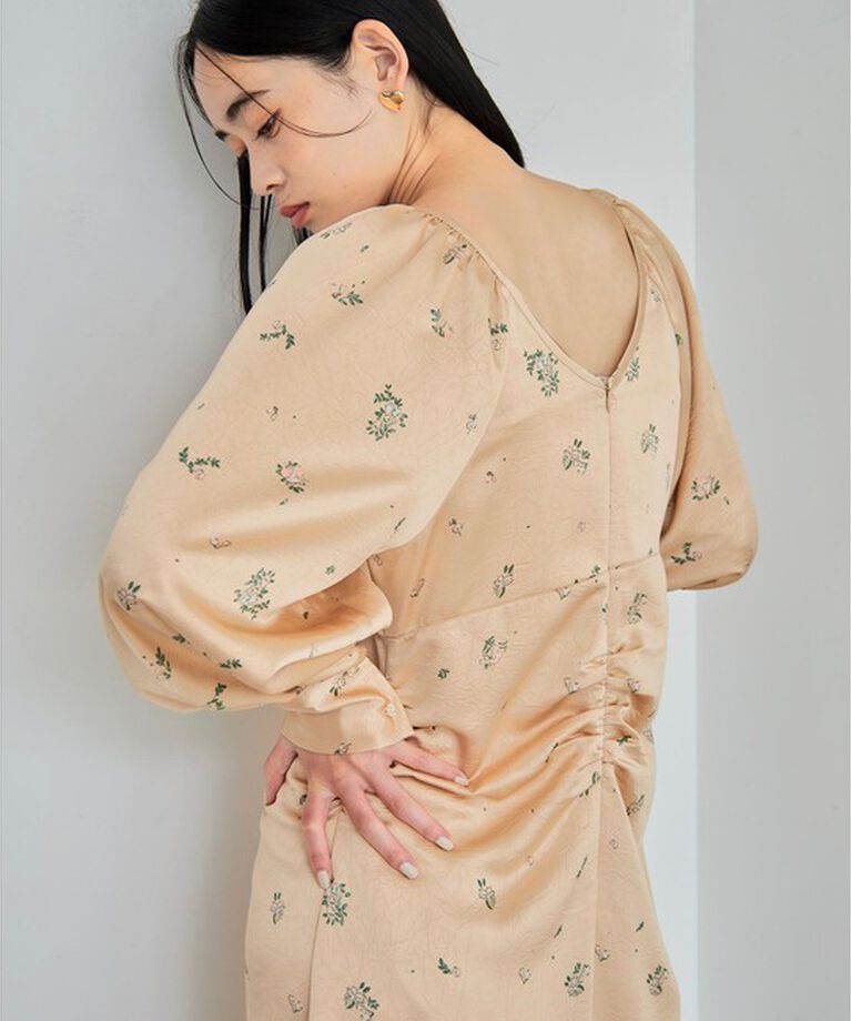 VIS「オリジナル花柄クリンクル加工ワンピース」|ワンピース|