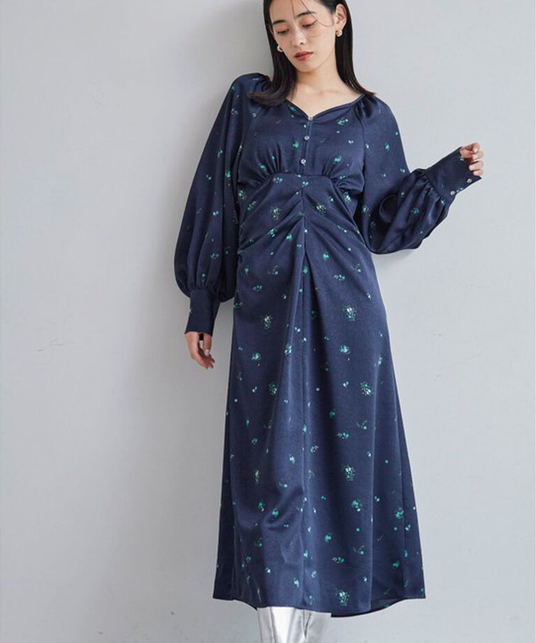 VIS「オリジナル花柄クリンクル加工ワンピース」|ワンピース|コンサブ
