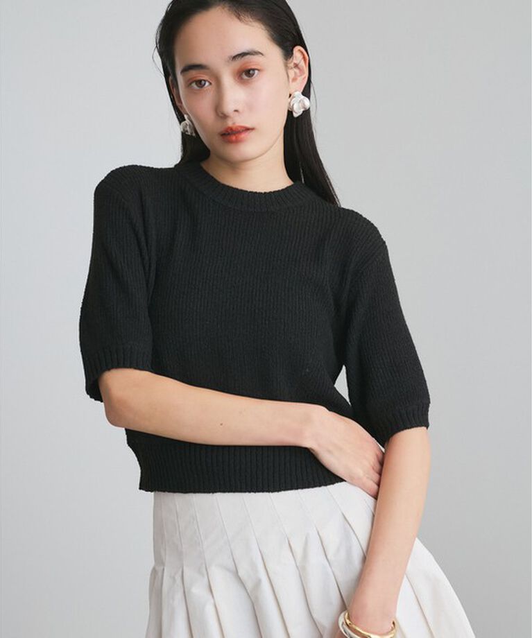 VIS「【洗える】アイレットブークレコンパクトニット」|Tシャツ・カットソー|