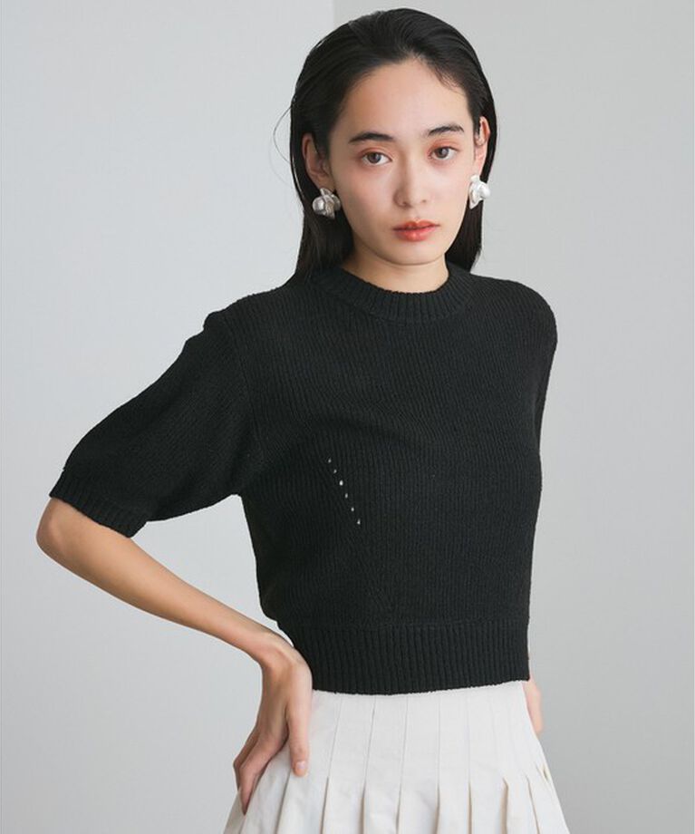VIS「【洗える】アイレットブークレコンパクトニット」|Tシャツ・カットソー|