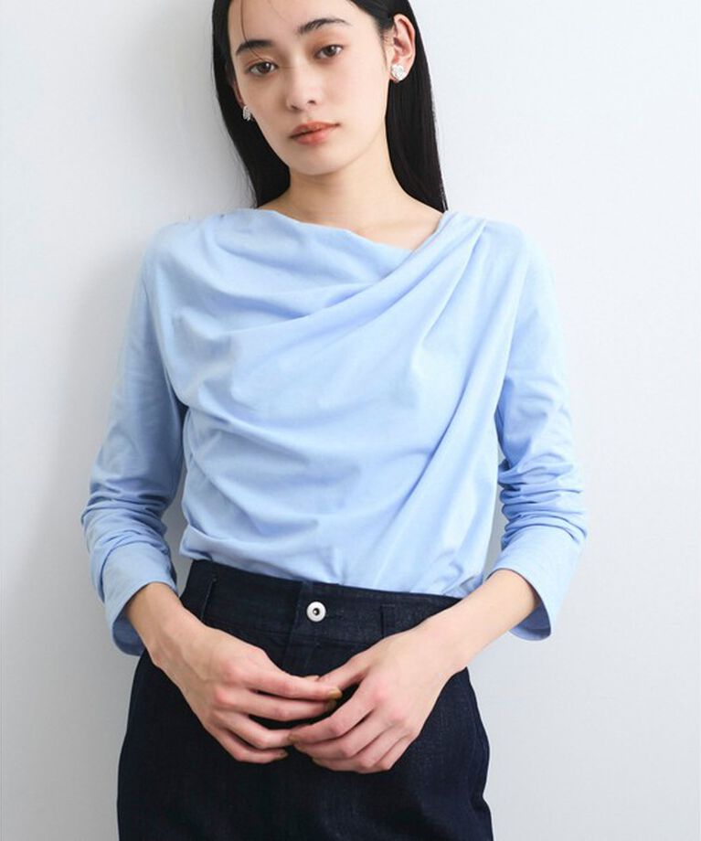 VIS「【洗える】長袖ドレーププルオーバー」|Tシャツ・カットソー|