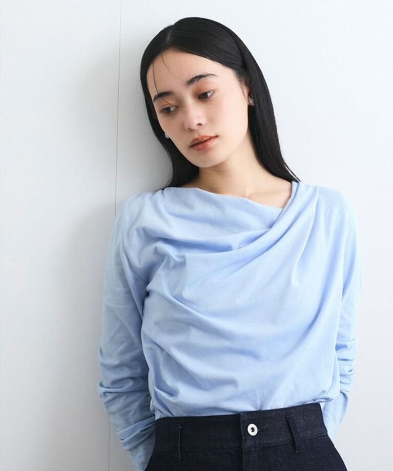 VIS「【洗える】長袖ドレーププルオーバー」|Tシャツ・カットソー|