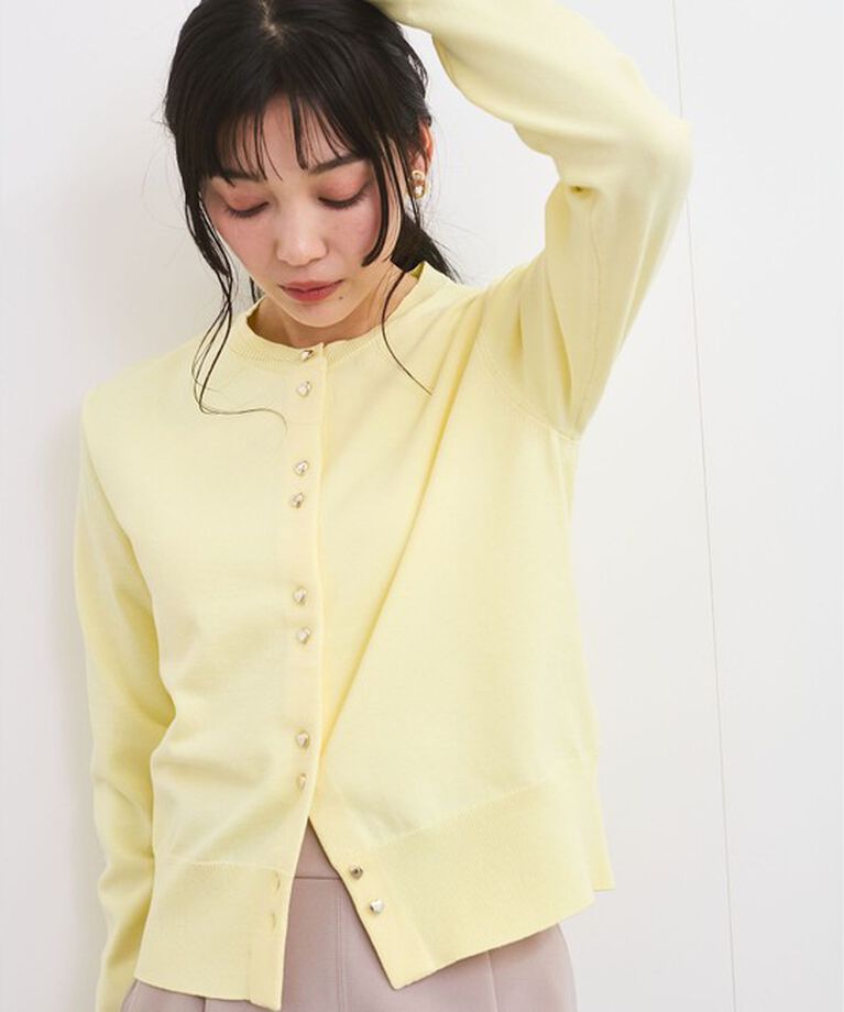 VIS「【洗える】ダブルハートボタンカーディガン」|カーディガン|