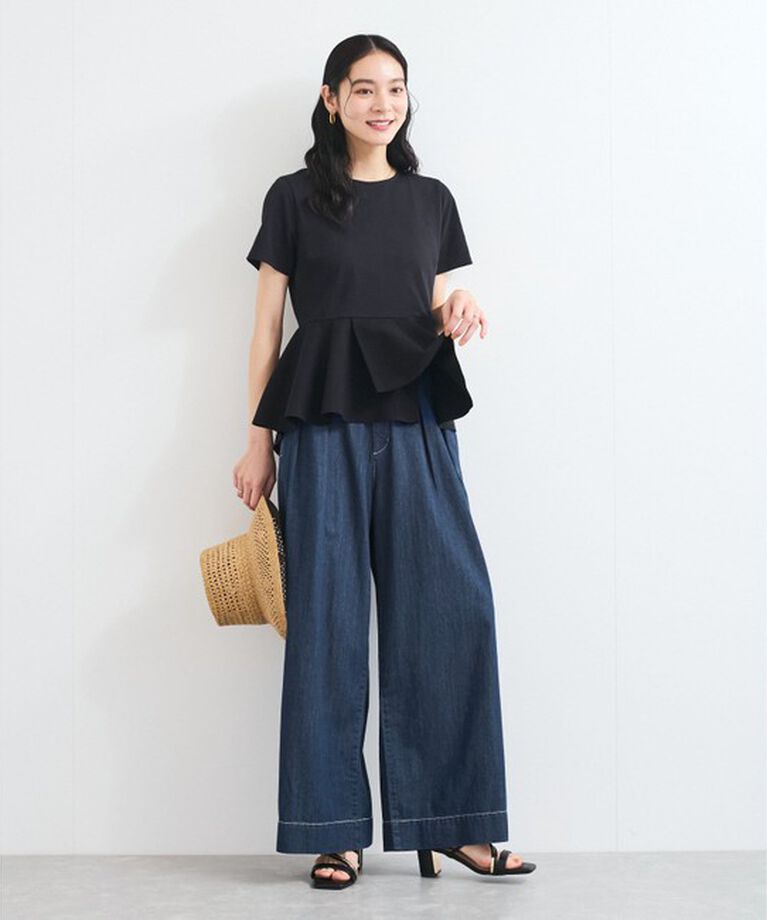 VIS「タックデザインリラックスデニムパンツ」|デニム|