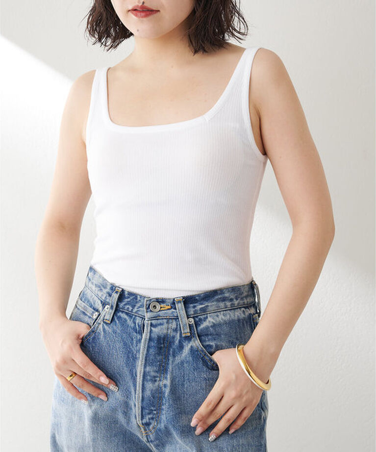  「カップツキRIBタンク」|Tシャツ・カットソー|