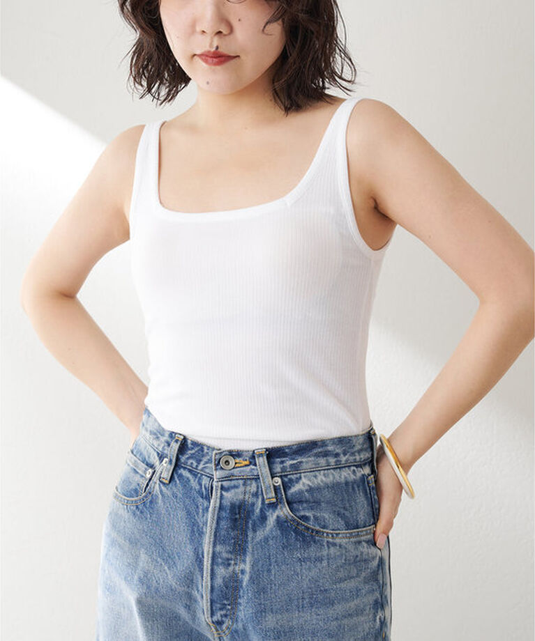  「カップツキRIBタンク」|Tシャツ・カットソー|