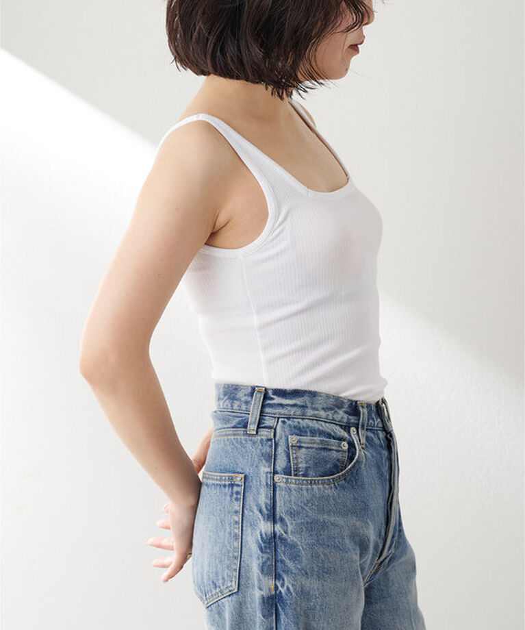  「カップツキRIBタンク」|Tシャツ・カットソー|