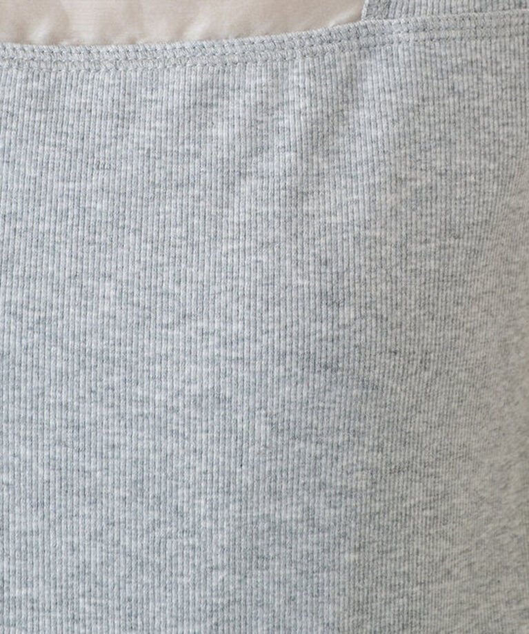  「 シアー切り替えスクエアタンクトップ」|Tシャツ・カットソー|