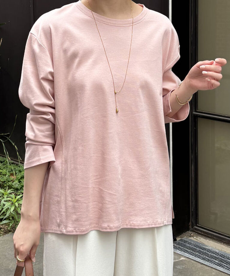  「【SNSで話題！万能ロンT】ポンチ切替ロンT」|Tシャツ・カットソー|