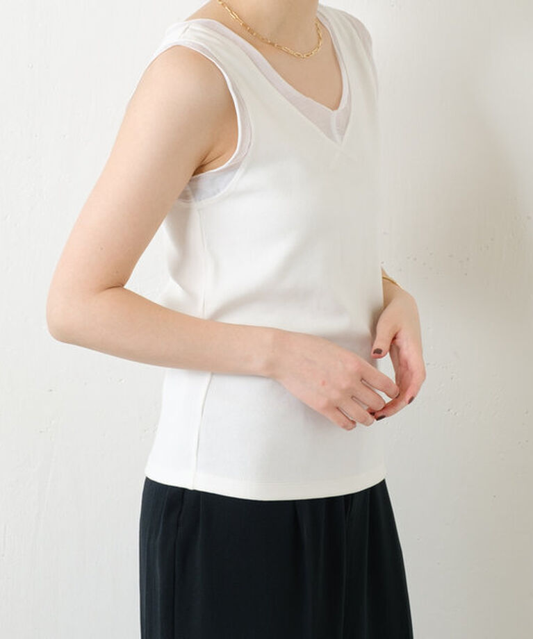  「Vネックタンクトップ」|Tシャツ・カットソー|