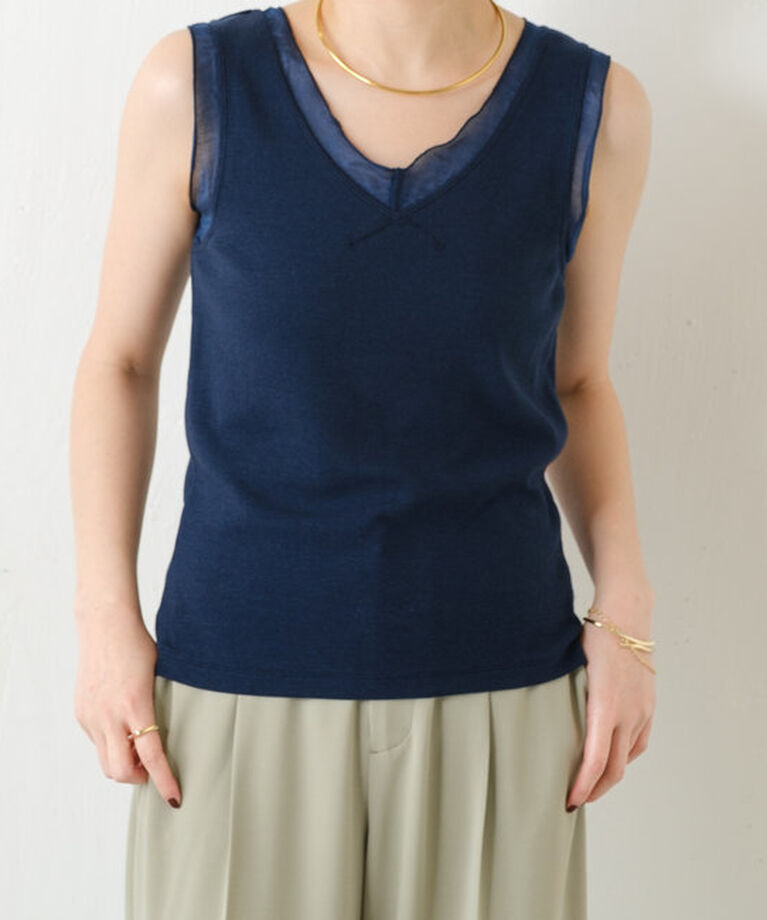  「Vネックタンクトップ」|Tシャツ・カットソー|