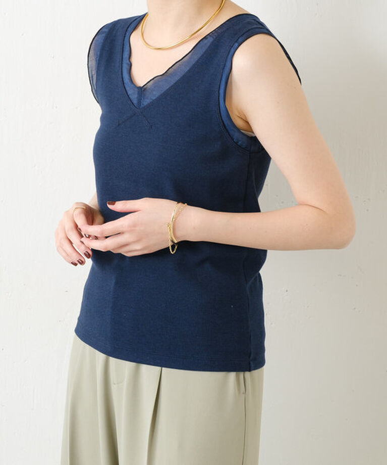  「Vネックタンクトップ」|Tシャツ・カットソー|