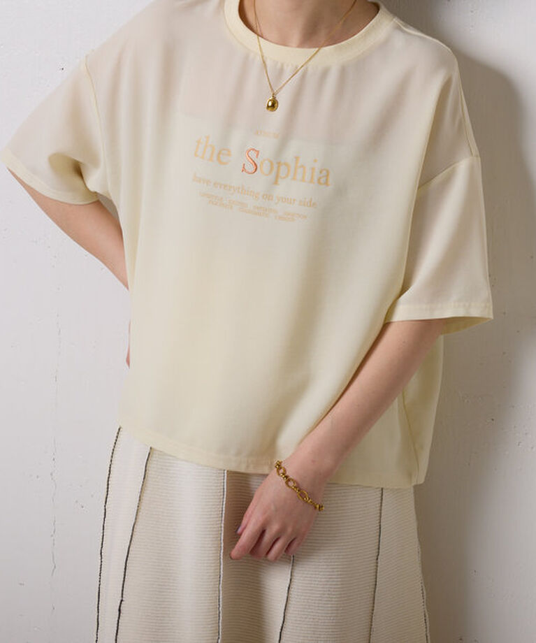  「刺繍ロゴジョーゼットTシャツ」|Tシャツ・カットソー|