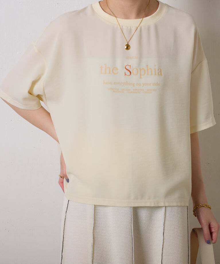  「刺繍ロゴジョーゼットTシャツ」|Tシャツ・カットソー|