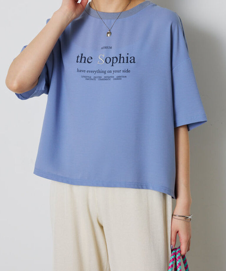  「刺繍ロゴジョーゼットTシャツ」|Tシャツ・カットソー|