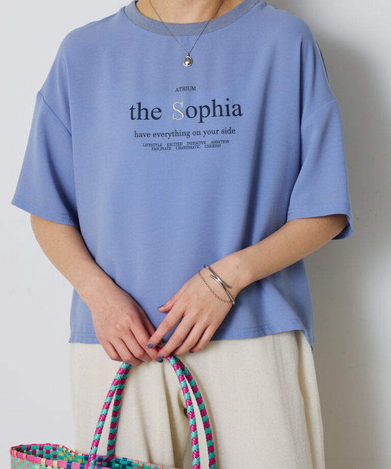  「刺繍ロゴジョーゼットTシャツ」|Tシャツ・カットソー|
