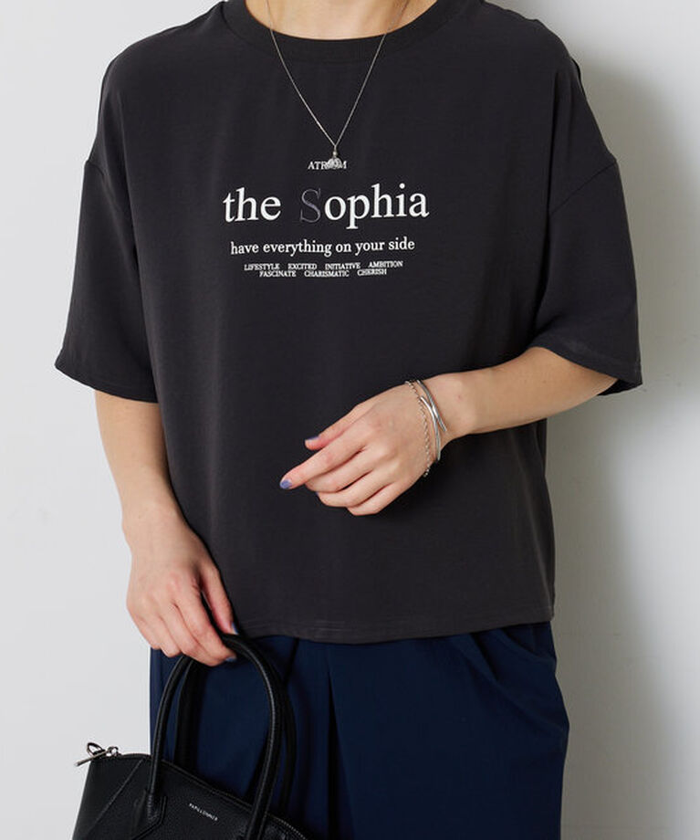  「刺繍ロゴジョーゼットTシャツ」|Tシャツ・カットソー|