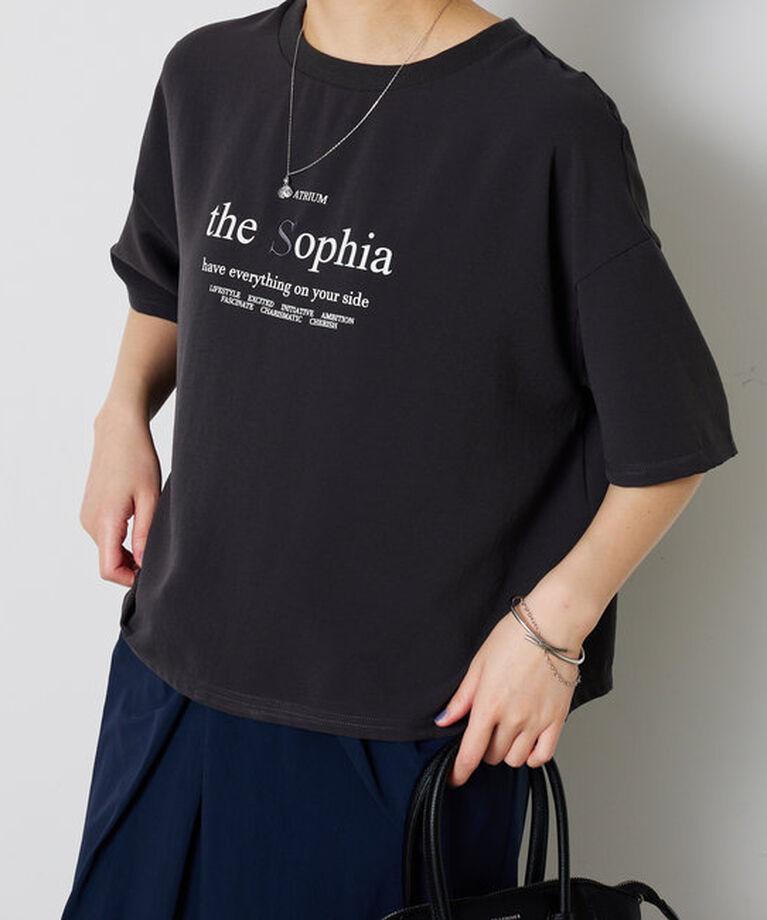  「刺繍ロゴジョーゼットTシャツ」|Tシャツ・カットソー|