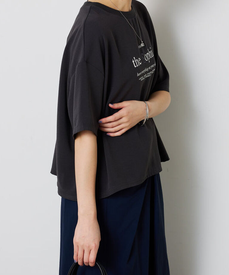  「刺繍ロゴジョーゼットTシャツ」|Tシャツ・カットソー|