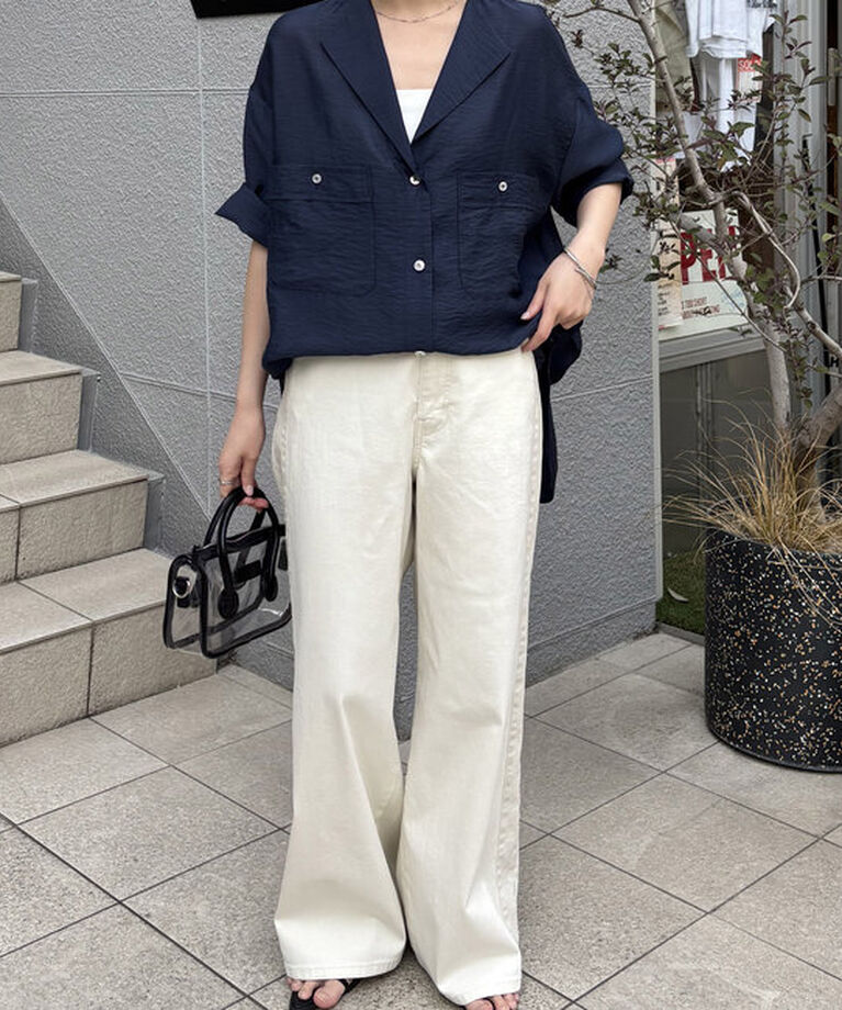  「ヴィンテージライクラペルカラー半袖シャツ」|シャツ・ブラウス|