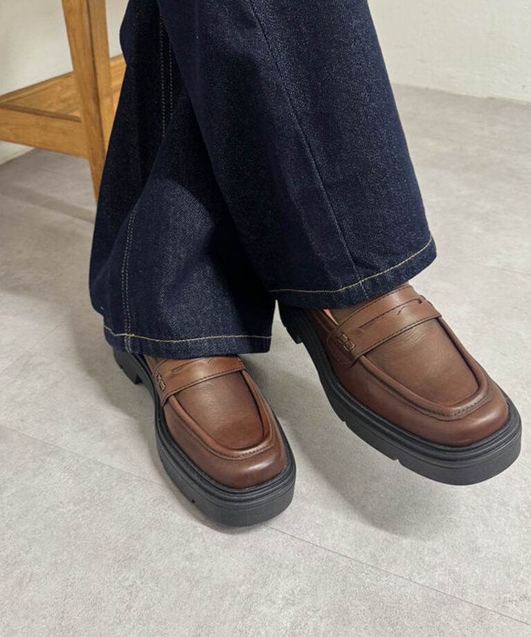  「STILMODA 厚底ローファー」|ロングブーツ|