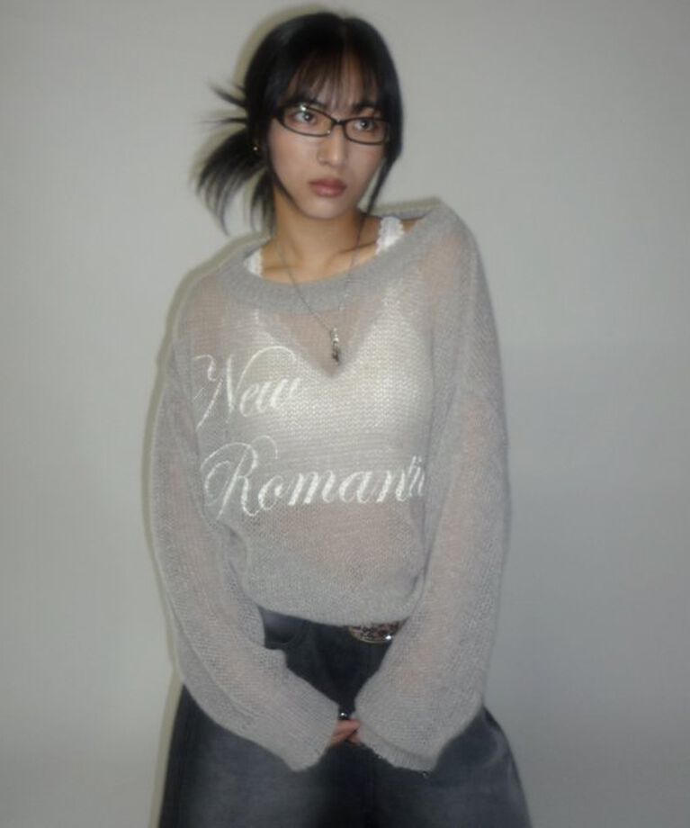  「NEW ROMANTICシアーニットトップス」|Tシャツ・カットソー|