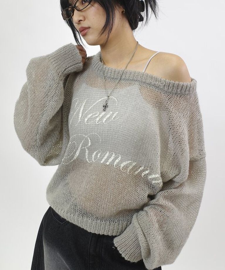  「NEW ROMANTICシアーニットトップス」|Tシャツ・カットソー|