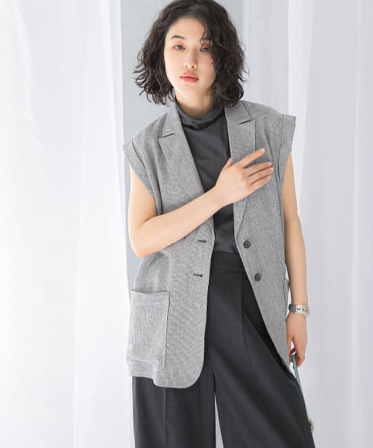 URBAN RESEARCH ROSSO「ROSSO リネンミドルジレ」|ベスト・ジレ|