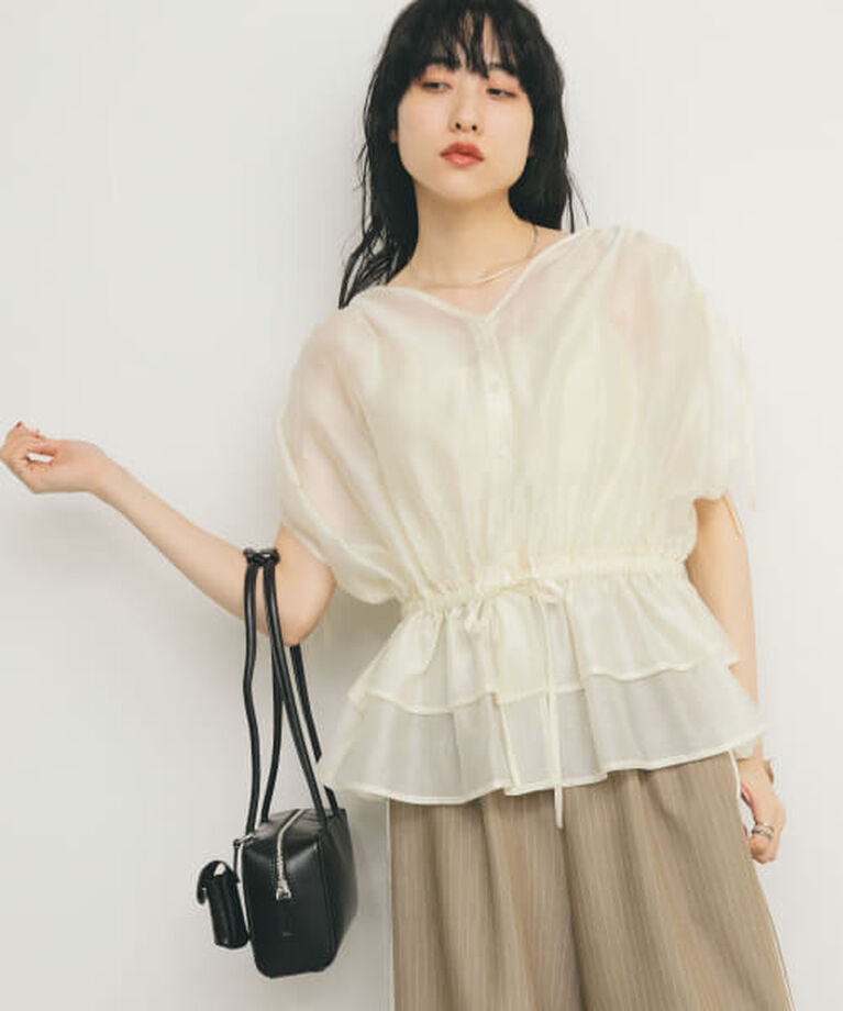  「【予約】KBF ドロストシアートップス」|シャツ・ブラウス|CREAM