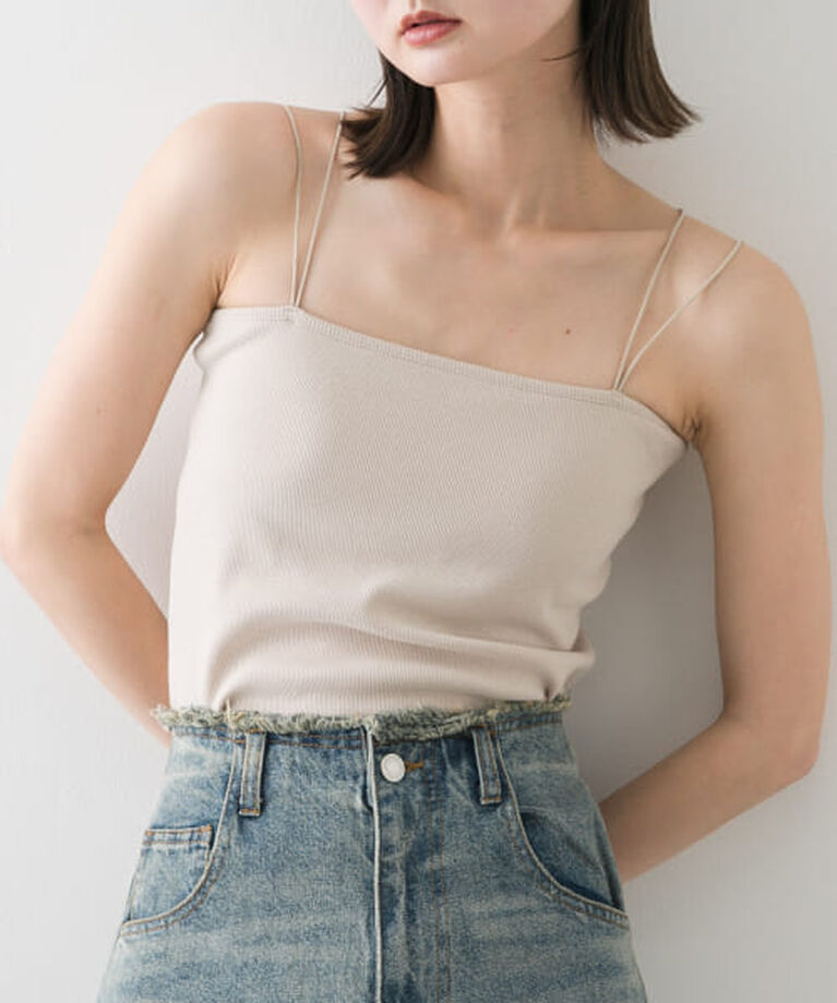 SENSE OF PLACE by URBAN RESEARCH「SENSE OF PLACE 『再入荷予定』『一部WEB限定カラー』ダブルストラップカップツキキャミソール」|キャミソール|GREIGE